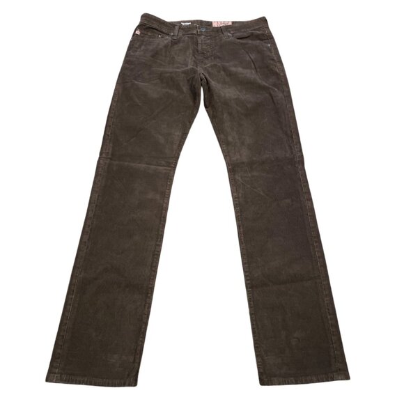 NWOT AG-ED Denim Men's 32x33.5 The Everett Slim Straight Pant Brown Corduroy - Picture 1 of 9